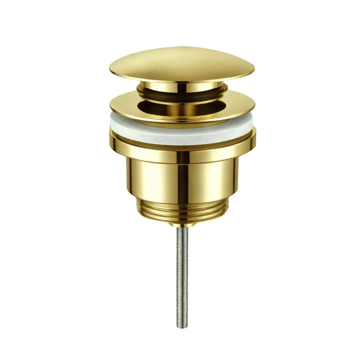 Universal Slotted / Solid Click Basin Waste Brushed Brass