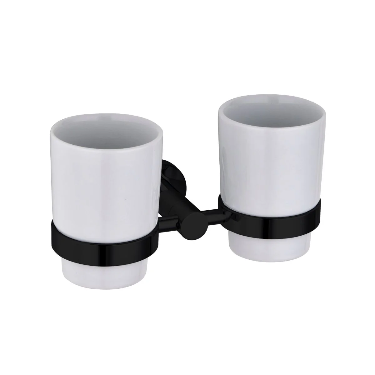 Alfred Victoria Warwick Tumbler Holder & Double Cup Matt Black