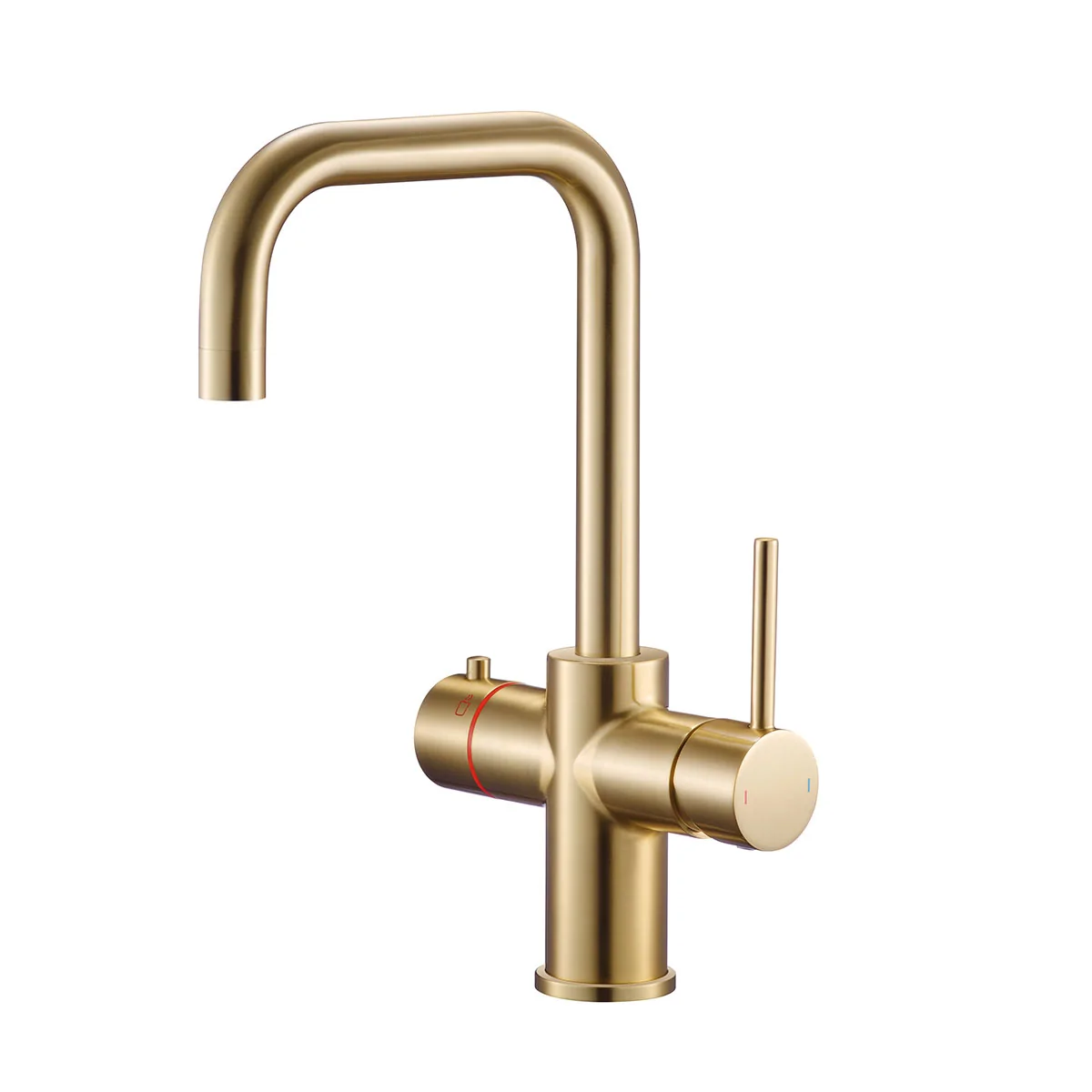 Alira 3 in 1 Instant Boiling Water Kitchen Mixer Tap Brushed Brass with Boiler & Filter