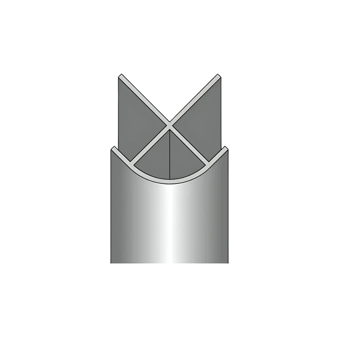 Aqua Pure Aluminium External Corner Trim Bright Silver 2400 x 10.5mm