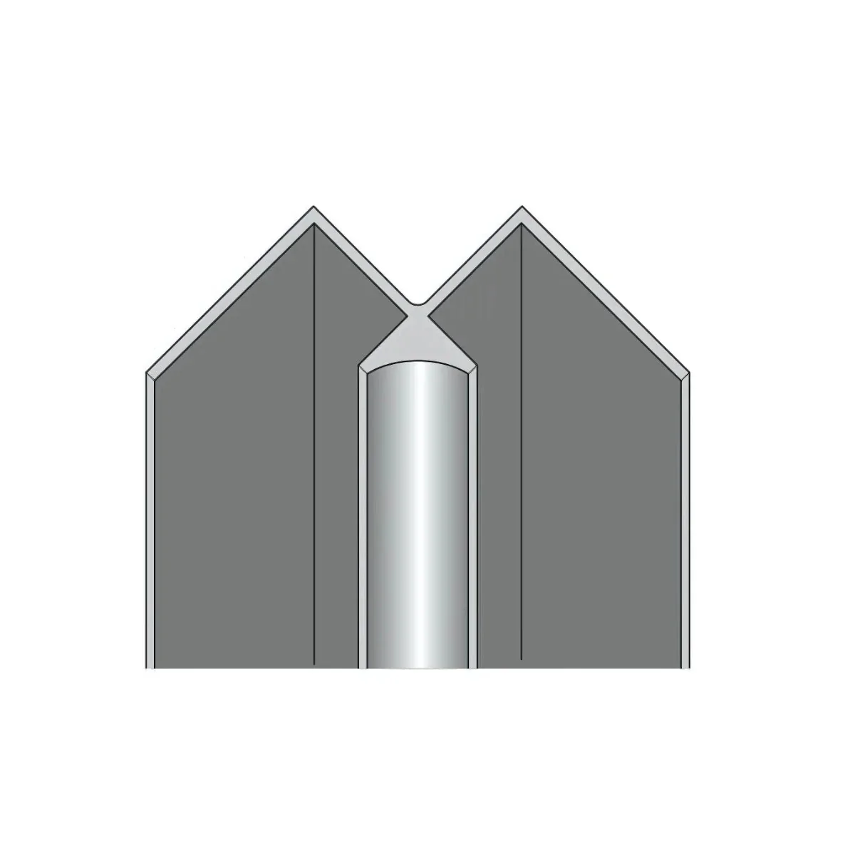 Aqua Pure Aluminium Internal Corner Trim Bright Silver 2400 x 10.5mm
