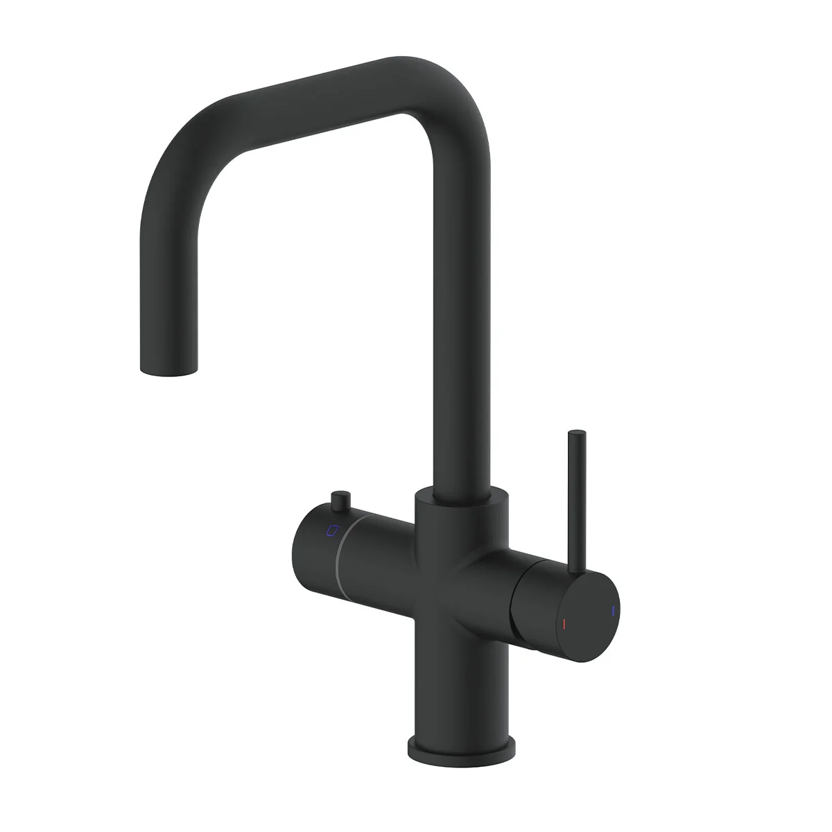 Aria 4 in 1 Instant Boiling Water Kitchen Mixer Tap Matt Black with Boiler & Filter