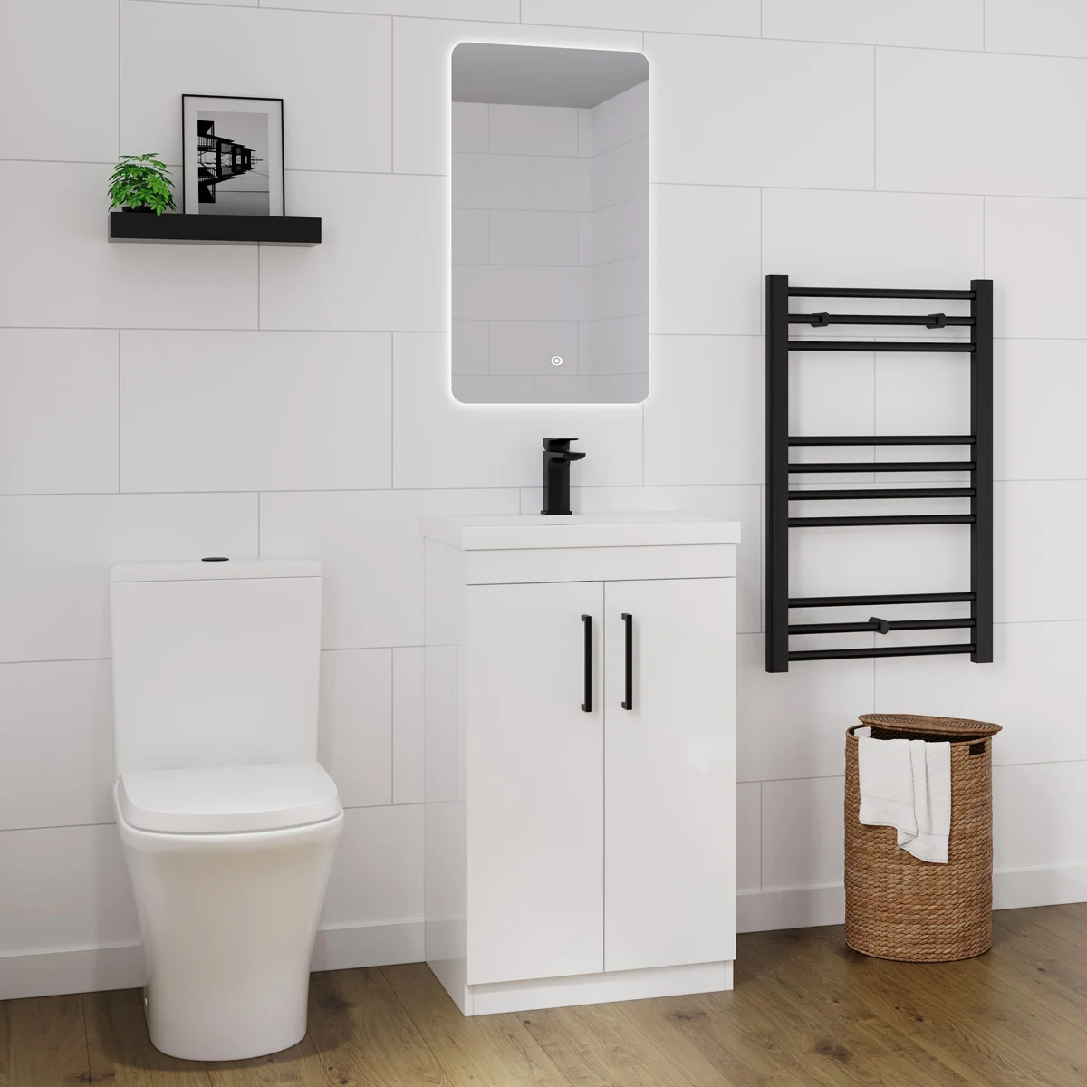 Atria Ultra Slim Rectangular LED Illuminated Mirror 400 x 700mm