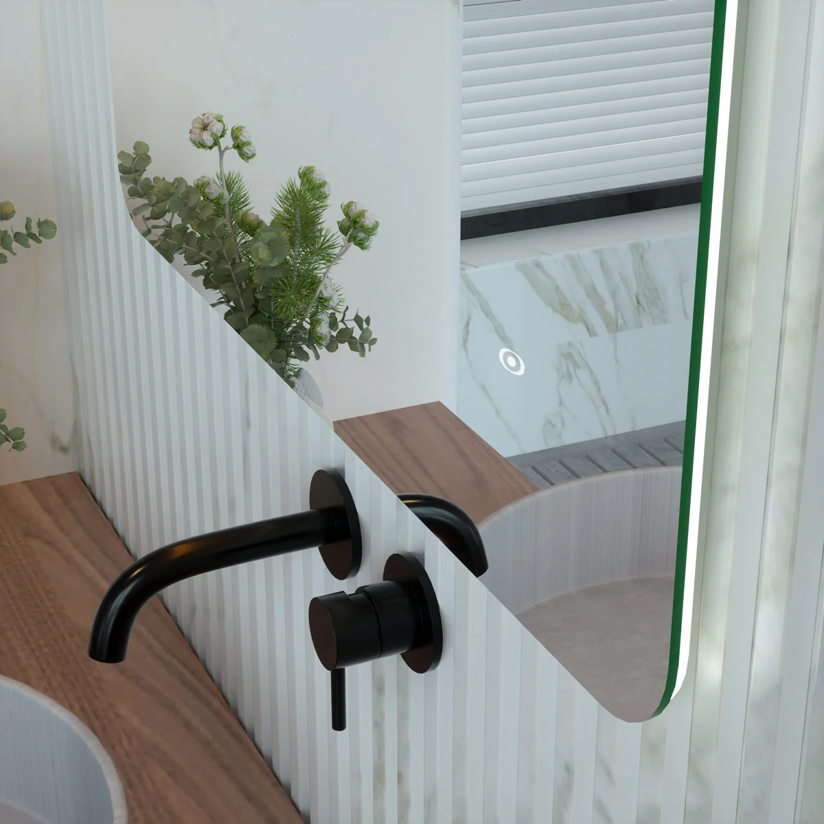 Atria Ultra Slim Rectangular LED Illuminated Mirror 500 x 700mm