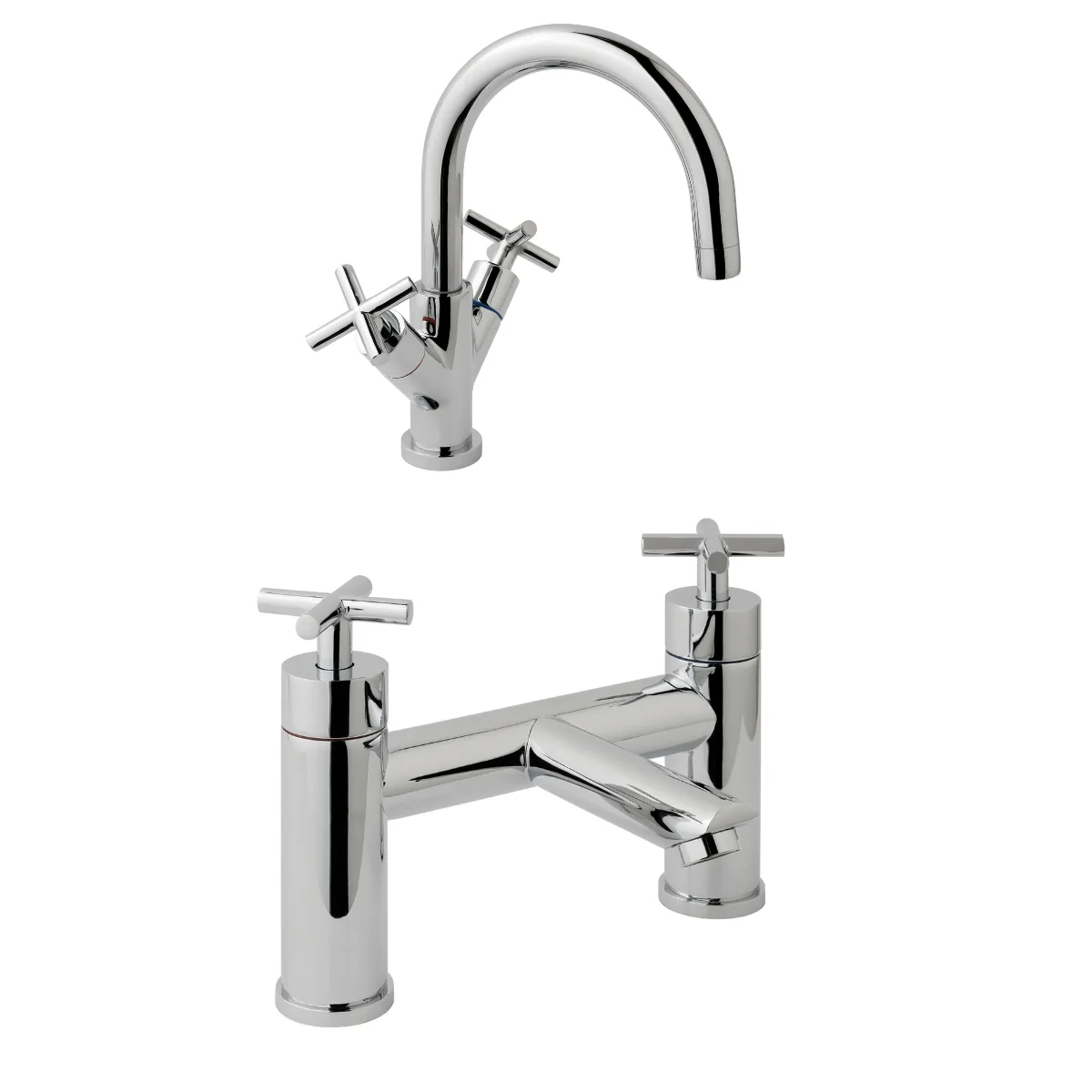 Clyde Bath Filler & Basin Mixer Tap Chrome