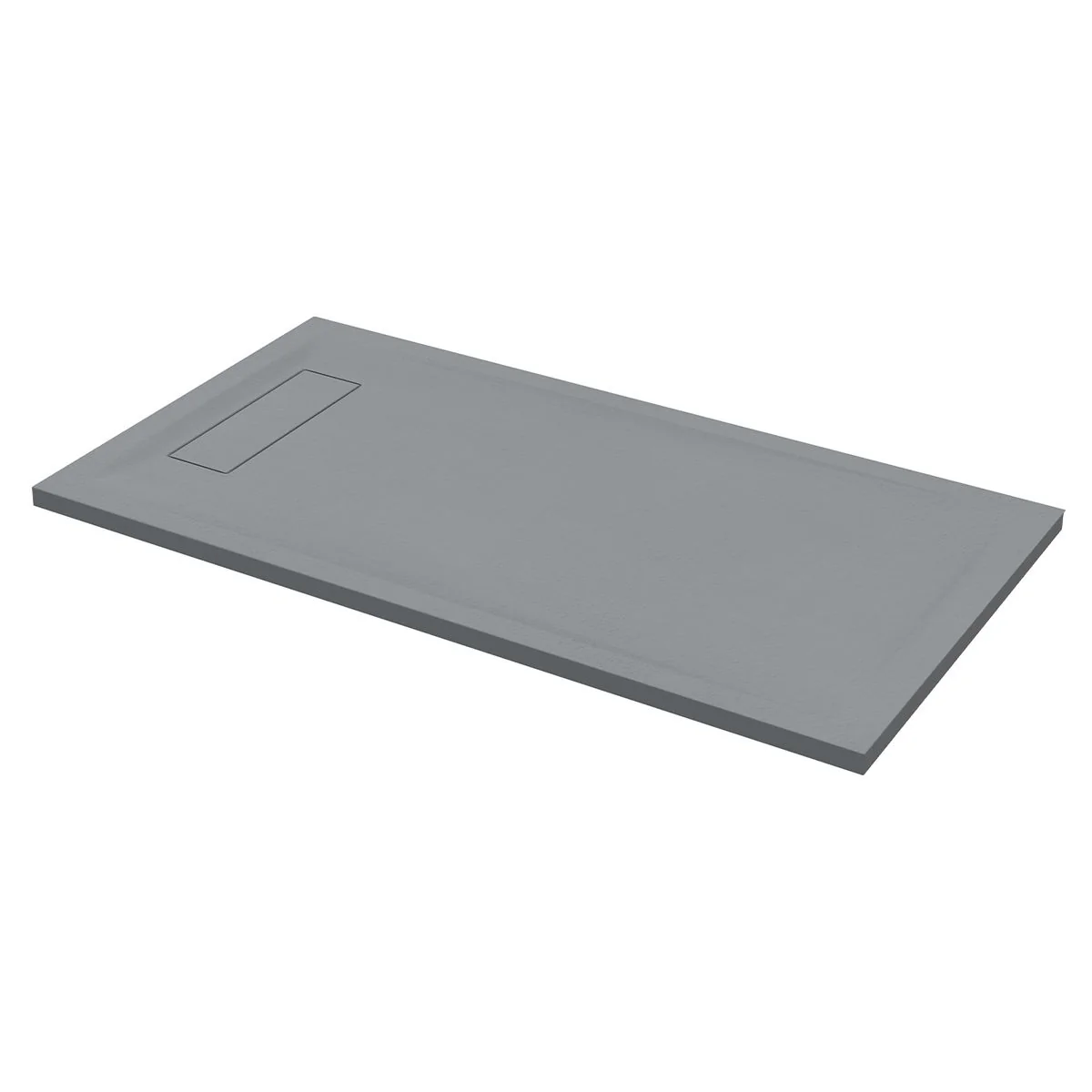 Caelum Slate Hidden Waste Rectangular Slimline Shower Tray Grey 1500 x 800mm
