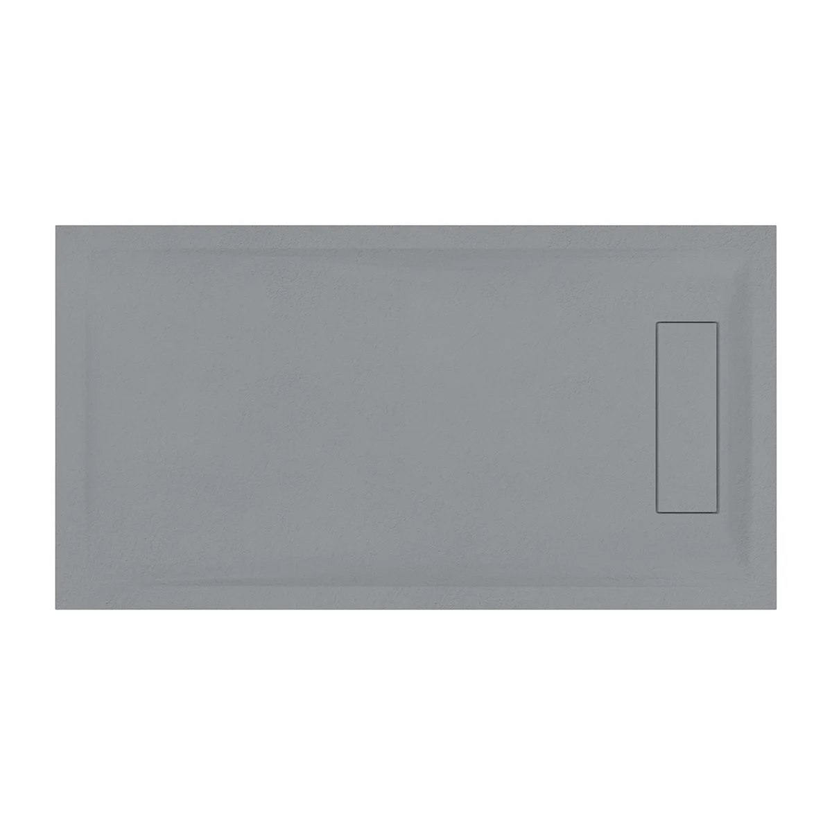 Celtic Slate Effect Hidden Waste Rectangular Slimline Shower Tray Grey 1600 x 800mm
