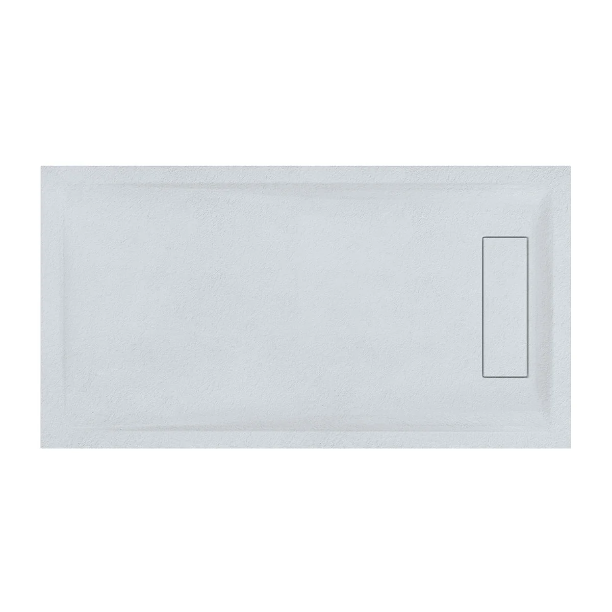 Celtic Slate Effect Hidden Waste Rectangular Slimline Shower Tray White 1000 x 800mm