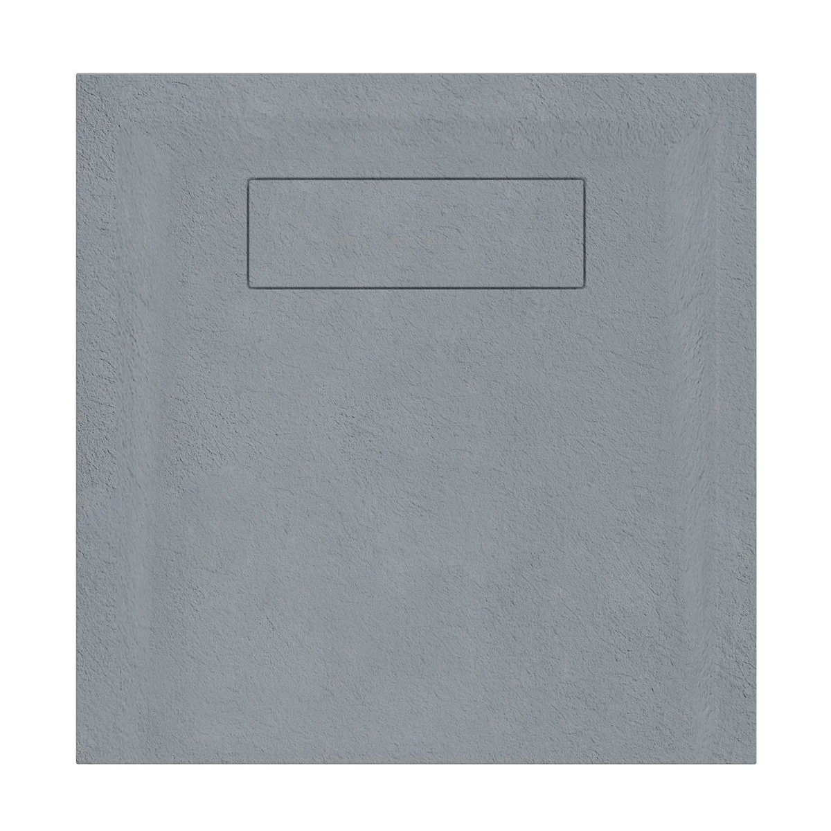 Celtic Slate Effect Hidden Waste Square Slimline Shower Tray Grey 800 x 800mm