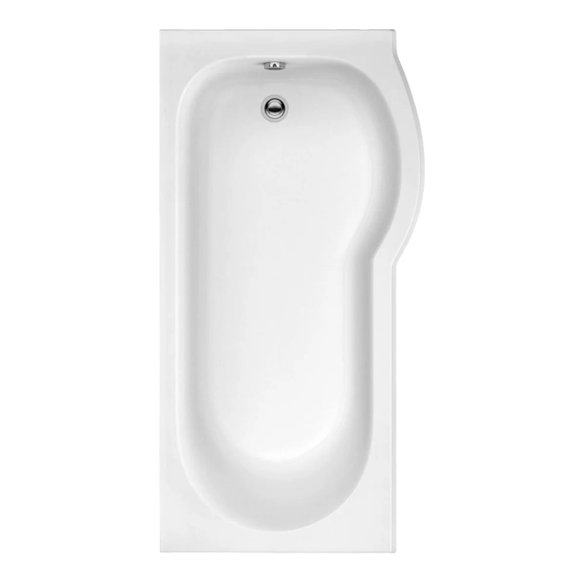 Trojancast Concert Reinforced P Shape Shower Bath 1500 x 800mm with Panel & Screen Right Hand