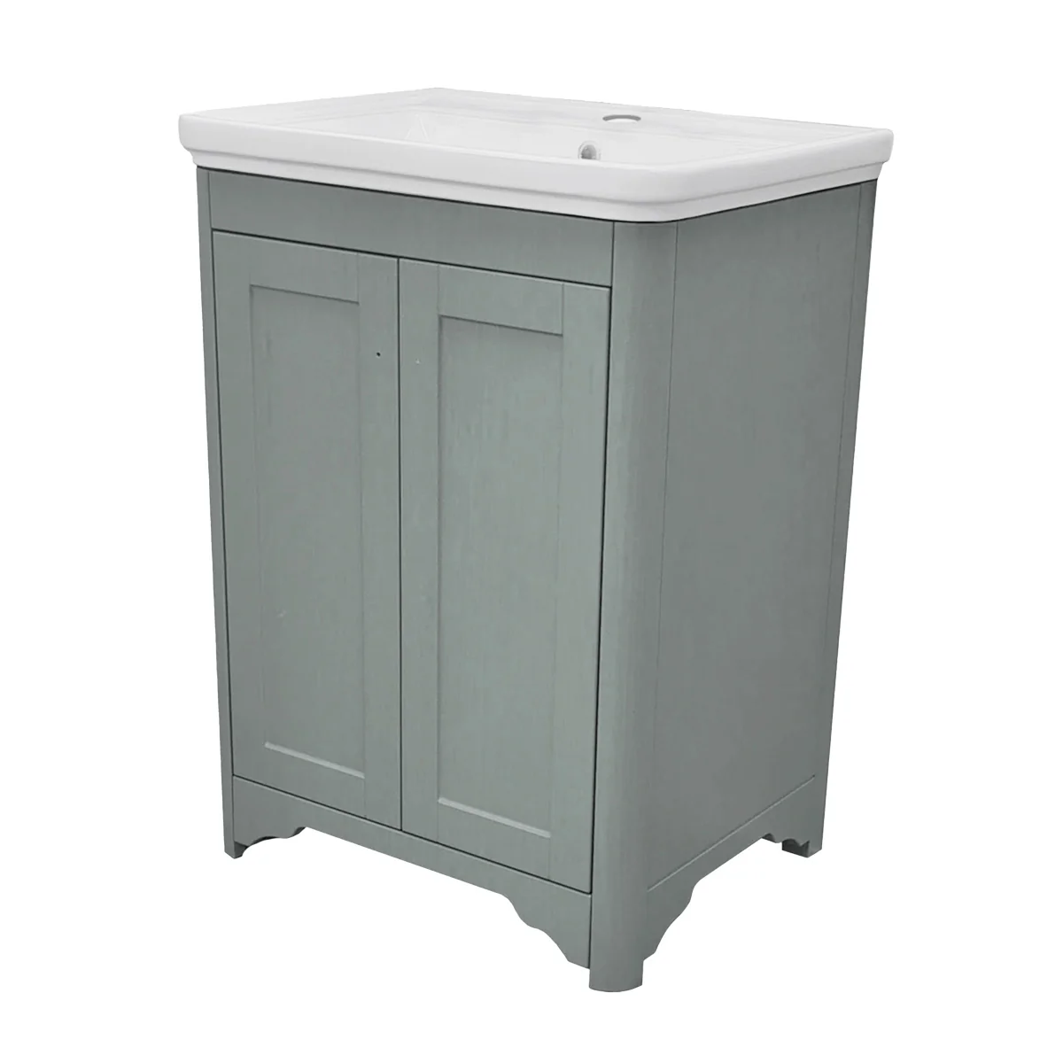 Country Vanity Unit & Basin Fjord Ash 600mm Cutout 