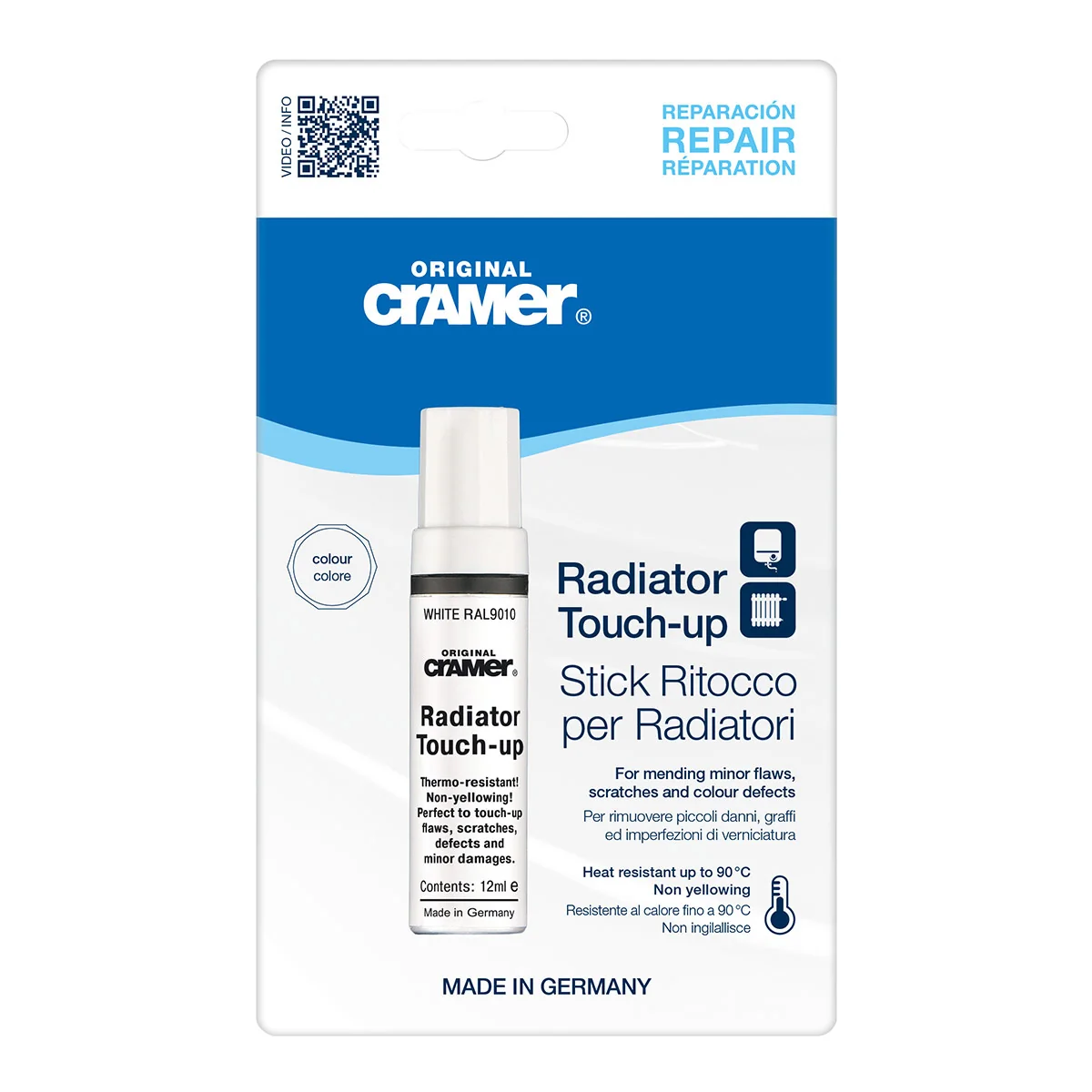 Cramer Radiator Touch Up Stick White RAL 9010