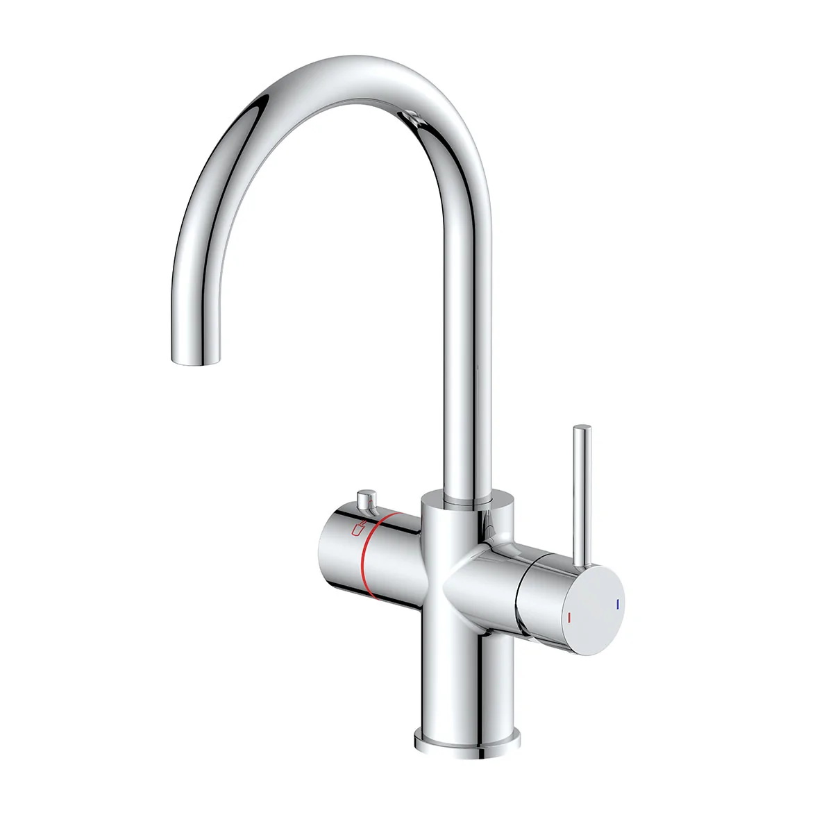 Elara 3 in 1 Instant Boiling Water Kitchen Mixer Tap Chrome with Boiler & Filter