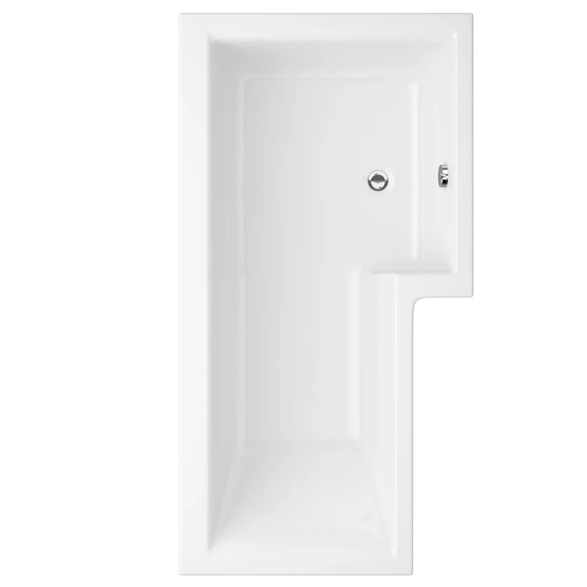 Trojancast Elite Reinforced L Shape Shower Bath 1675 x 850mm with Panel & Towel Rail Screen Right Hand