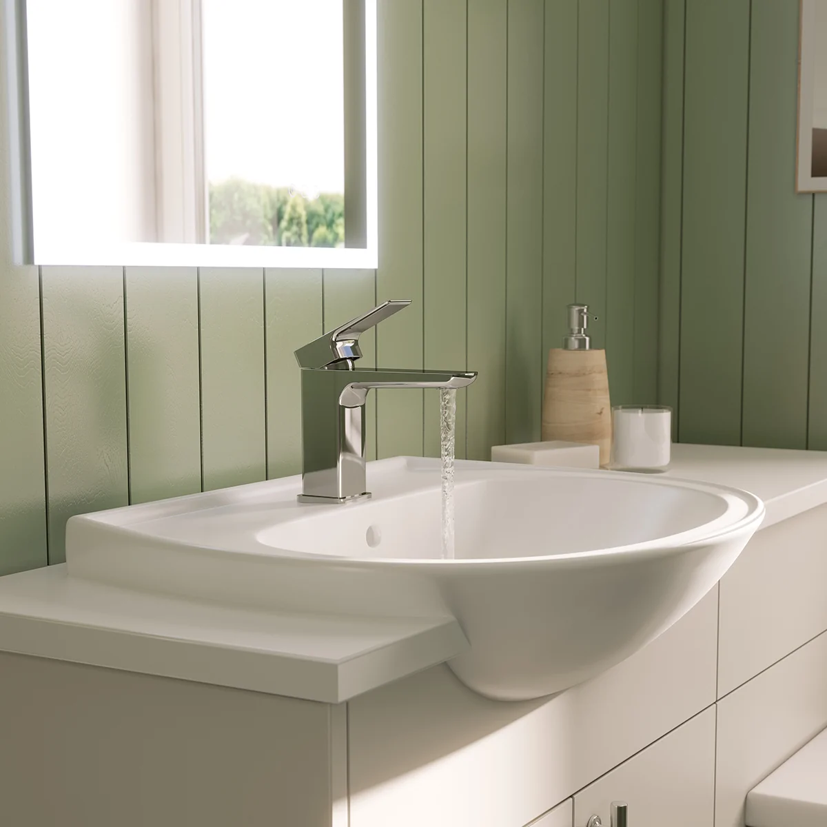 Strive Cold Start Basin Mixer Tap Chrome with Click Waste