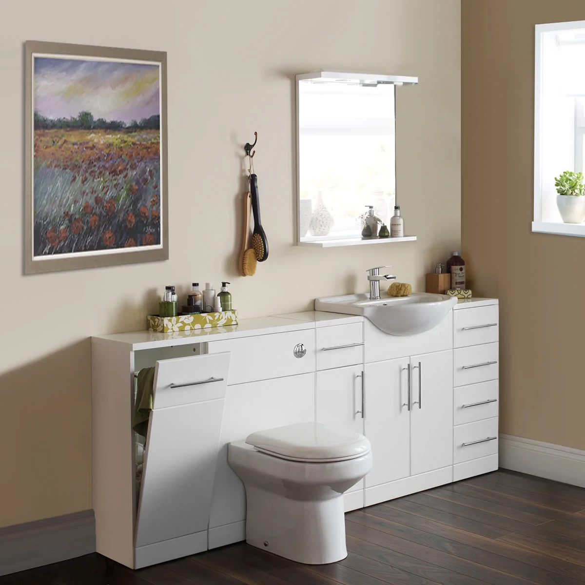 Glacier Back To Wall Toilet Unit White Gloss 600mm