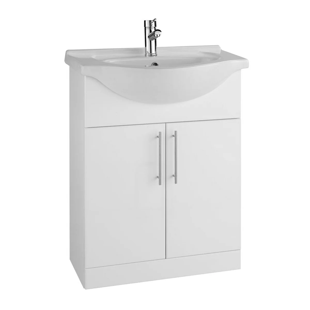 Glacier Vanity Unit & Basin White Gloss 450mm