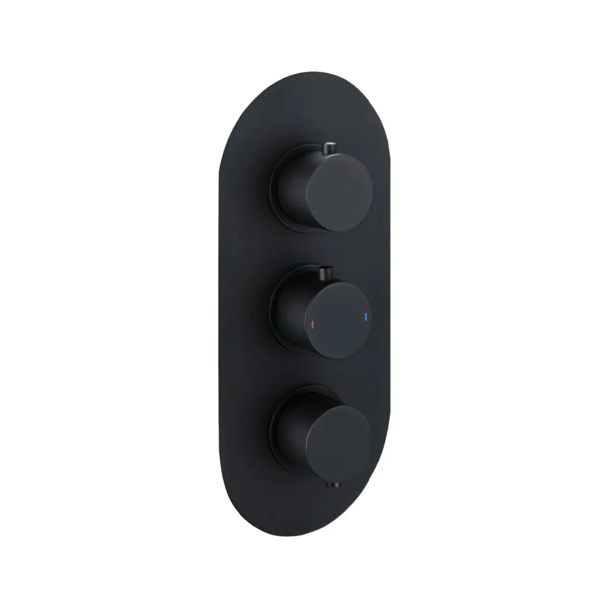 Globe Thermostatic Triple Concealed Shower Valve Matt Black 