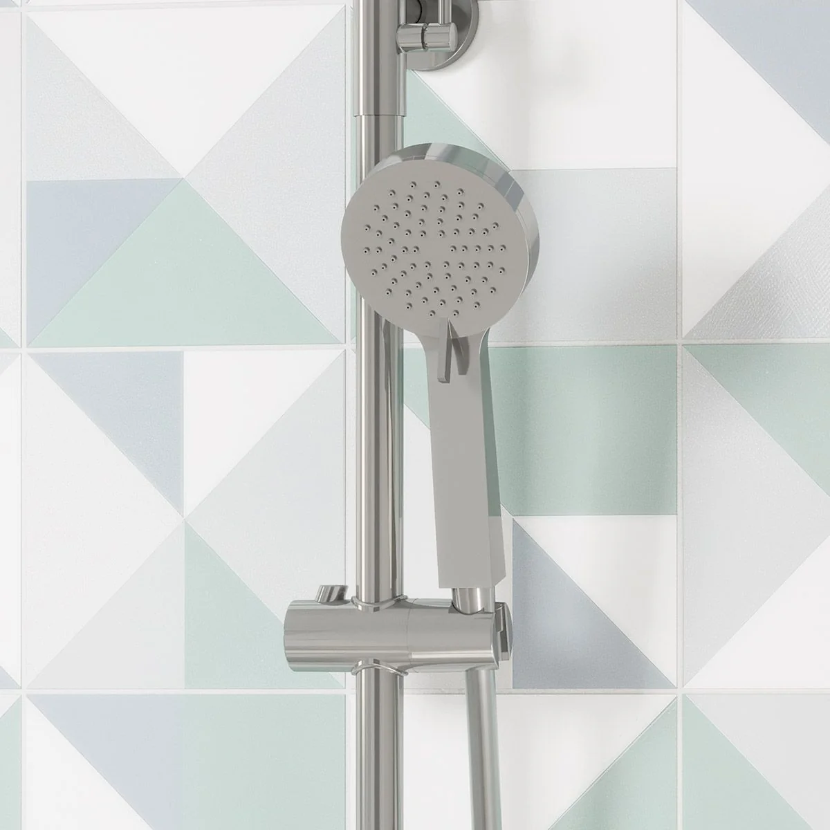 Globe Cool Touch Thermostatic Dual Function Bar Valve Shower System with Fixed Shower Head Chrome