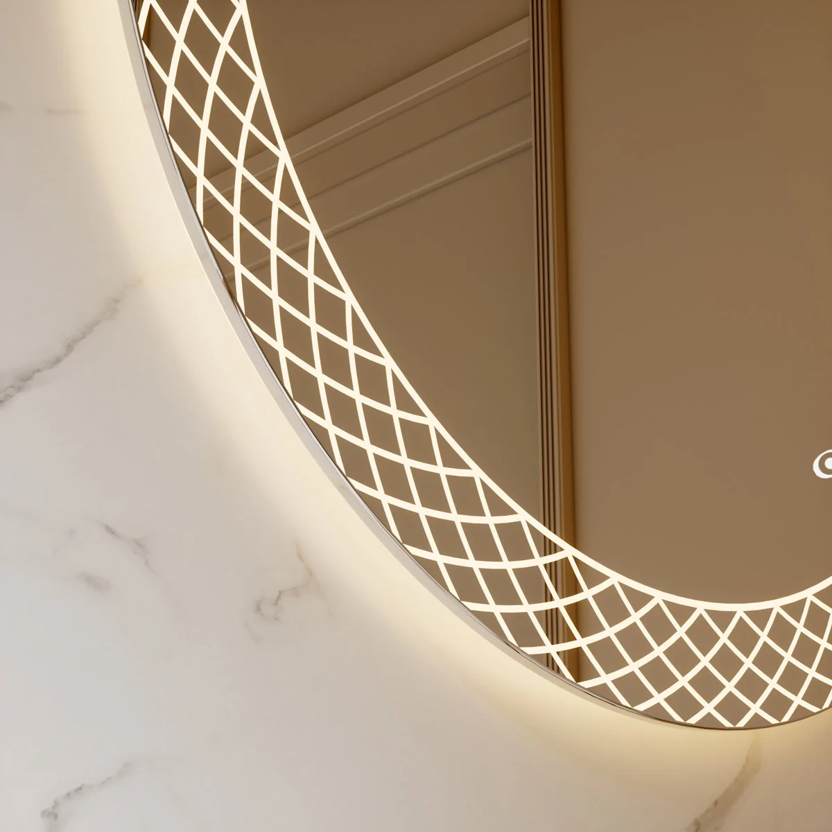 Helix Ultra Slim Round LED Illuminated Mirror 600mm