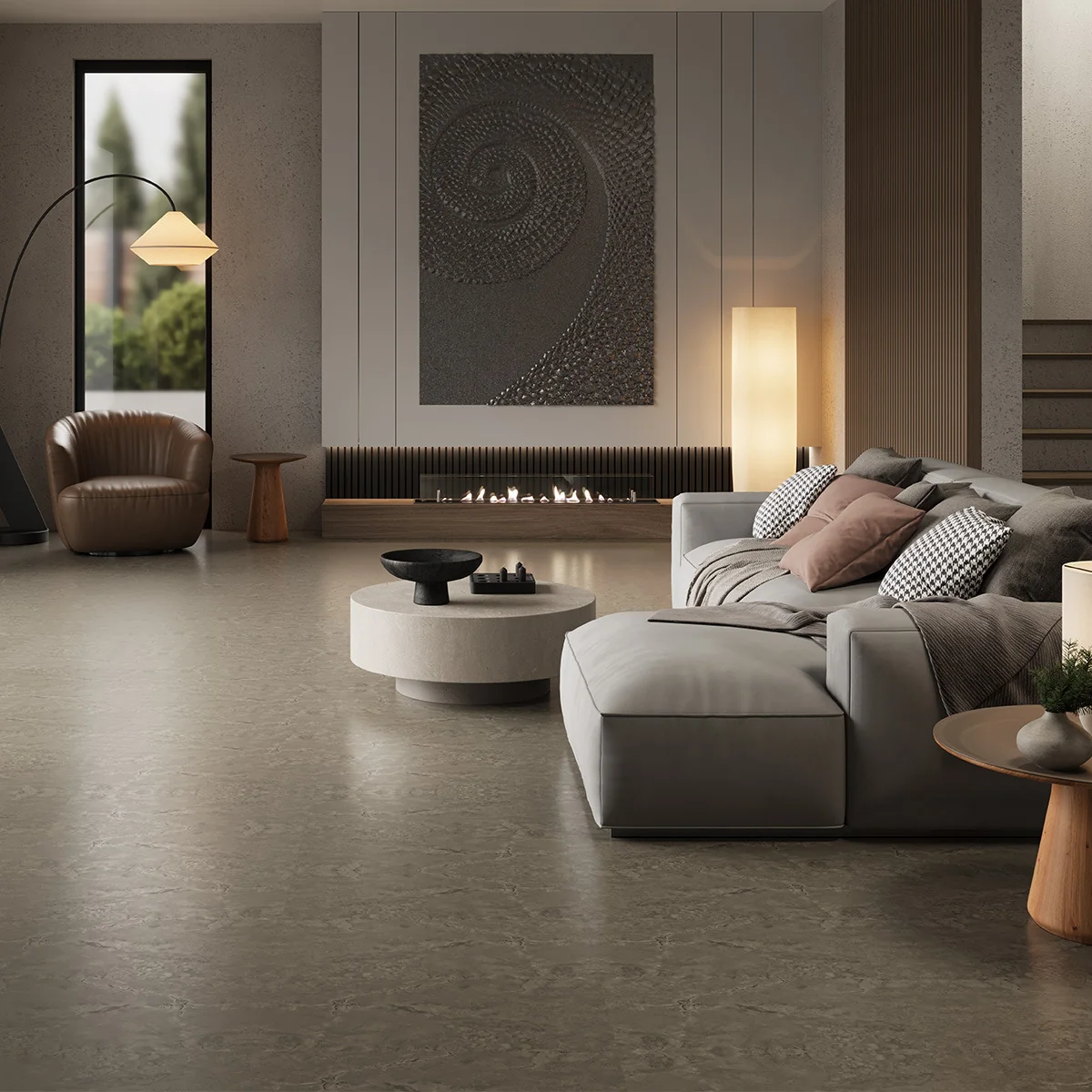 Hydro Step Flooring Sample Grigio Marble