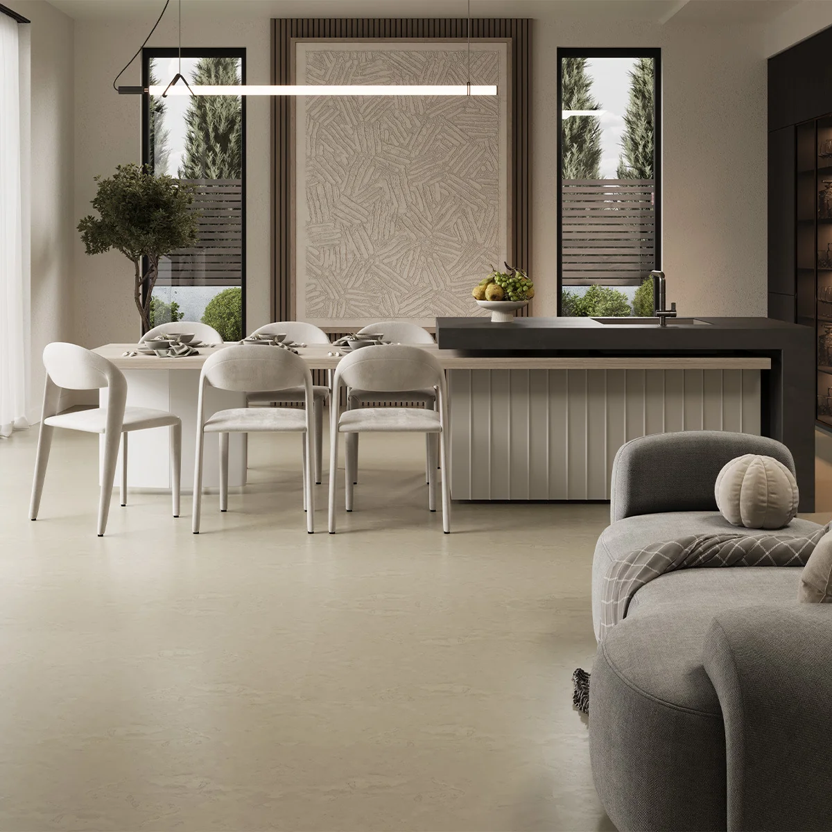 Hydro Step 5G Click LVT Flooring Ivory Marble with Underlay