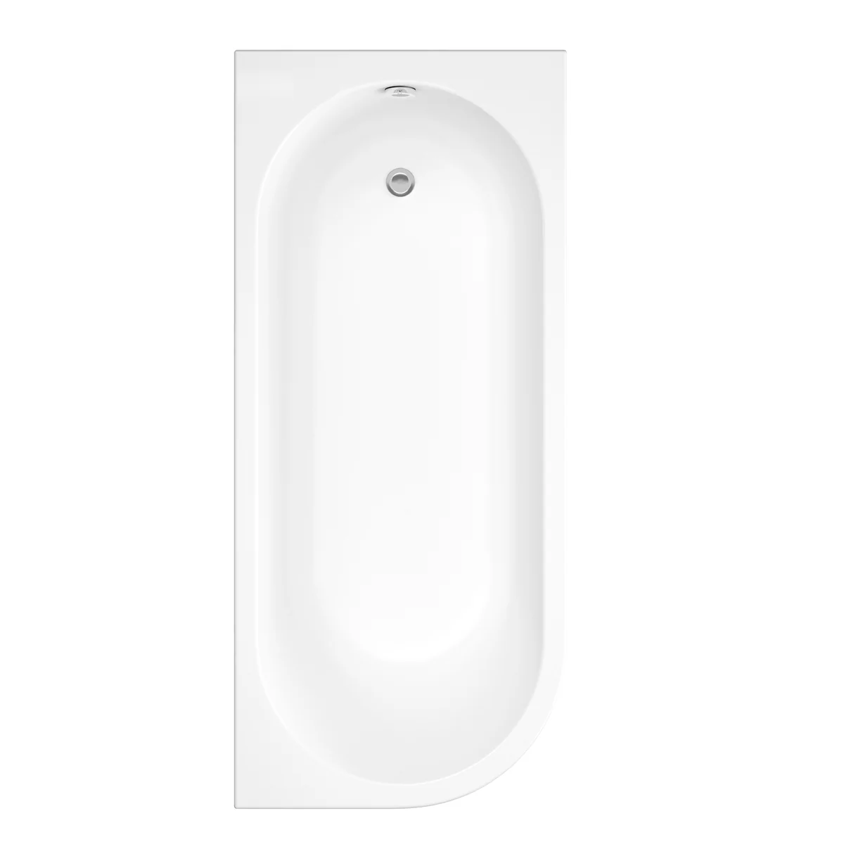 Trojancast J Shape Reinforced Bath 1695 x 745mm with Panel Right Hand
