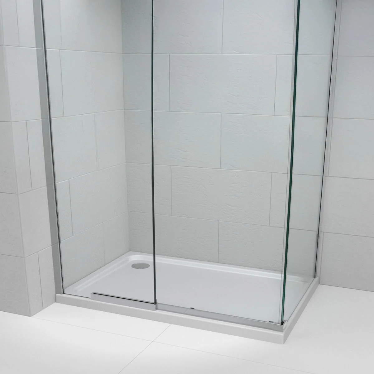 Kstone Slimline Rectangular Shower Tray High Gloss White 1200 x 800mm