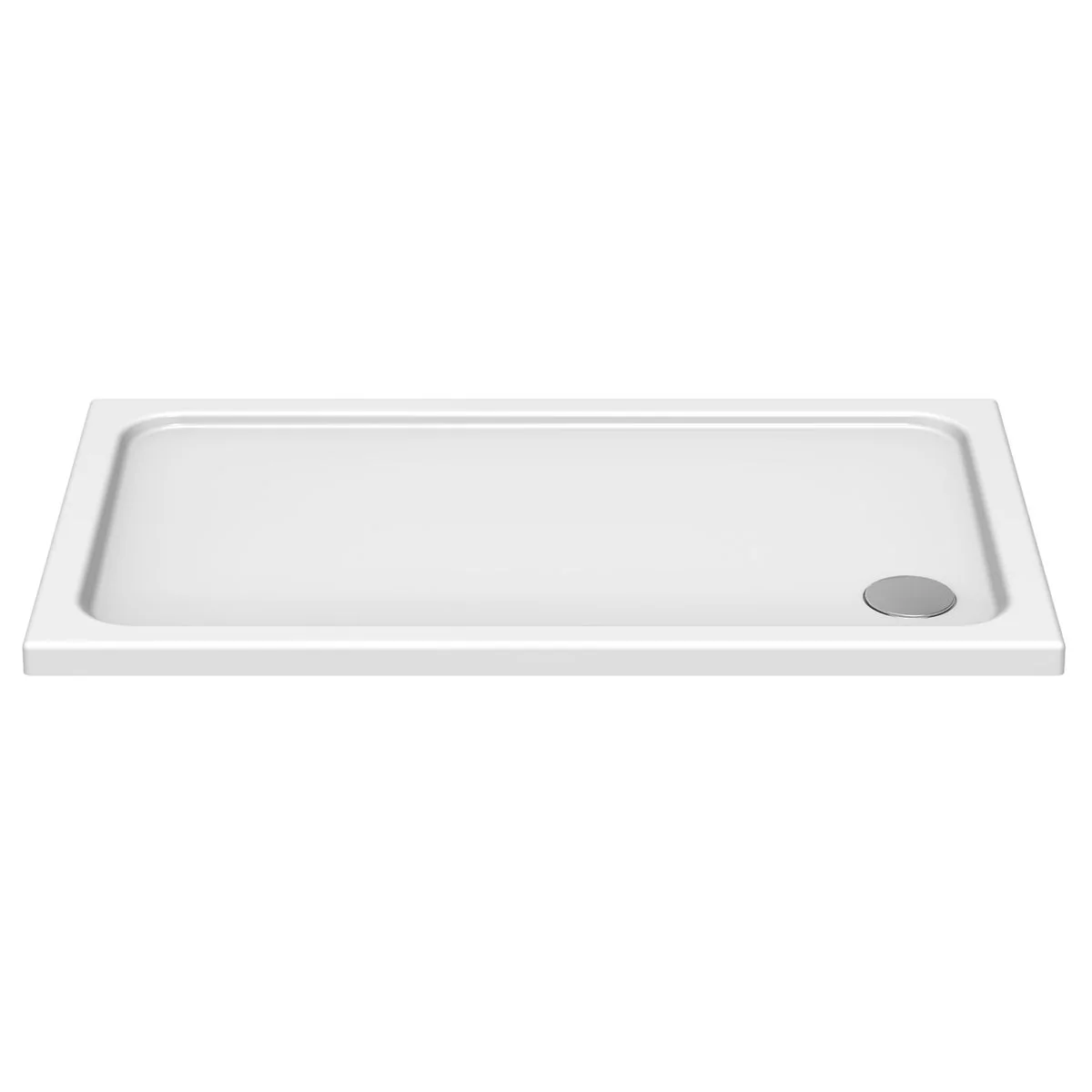 Kstone Slimline High Gloss Rectangular Shower Tray White 1100 x 900mm