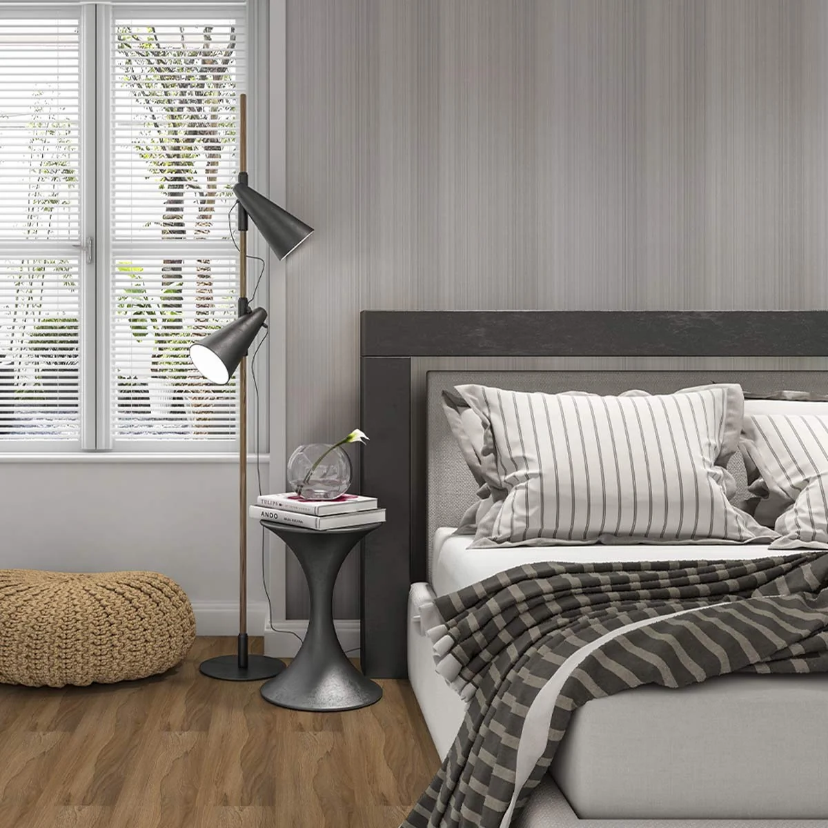 Neptune Matt Stripes Dark Grey 1m Megaboard PVC Wall Panel 2400 x 1000 x 10mm Tongue & Groove