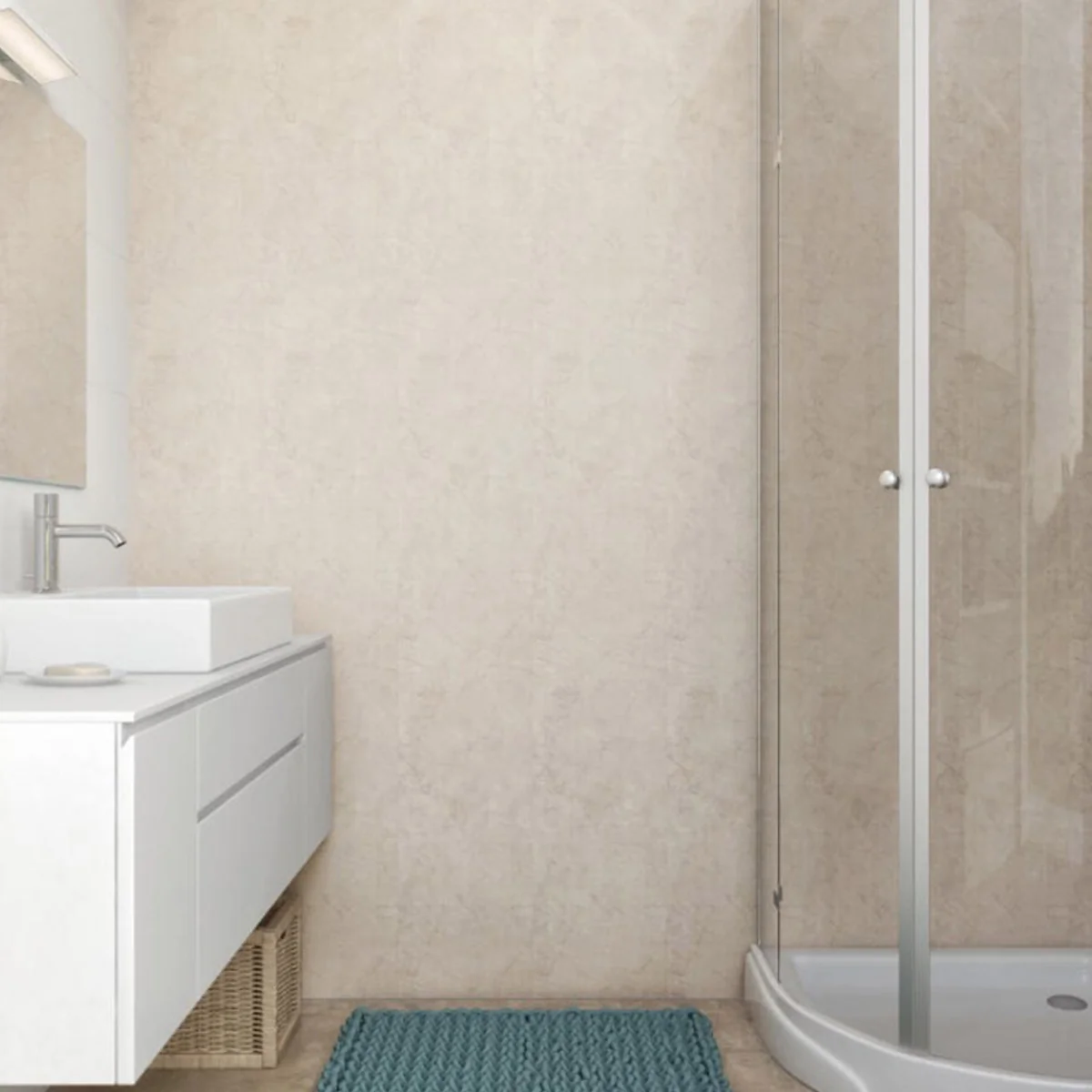 Neptune Travertine 1m Megaboard PVC Wall Panel 2400 x 1000 x 10mm Tongue & Groove
