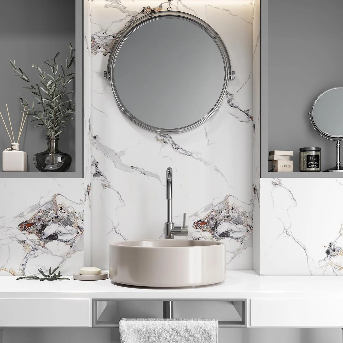 Neptune Super Matt Onyx Marble 1m Megaboard PVC Wall Panel 2400 x 1000 x 10mm Tongue & Groove