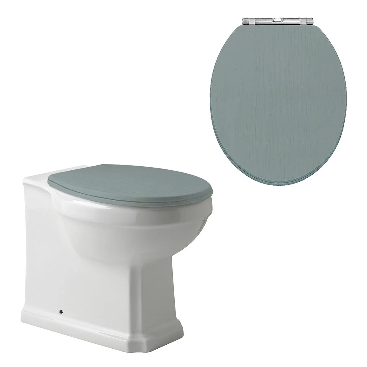 Oxford Back To Wall Toilet with Fjord Ash Soft Close Seat