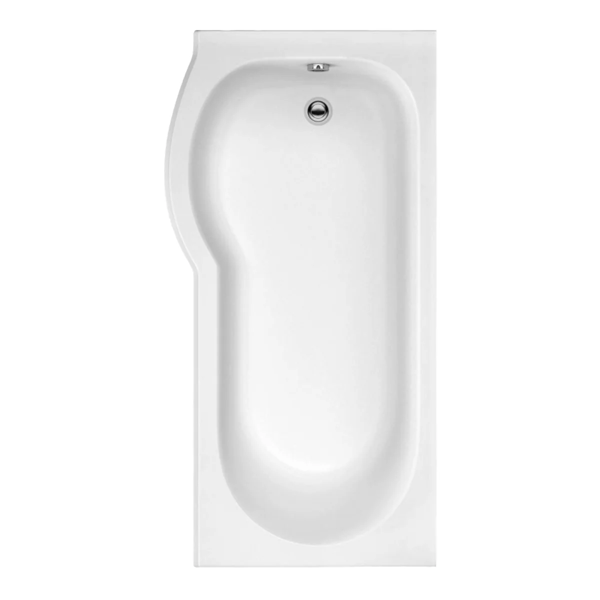Trojancast Concert Reinforced P Shape Shower Bath 1700 x 850mm with Panel & Screen Left Hand