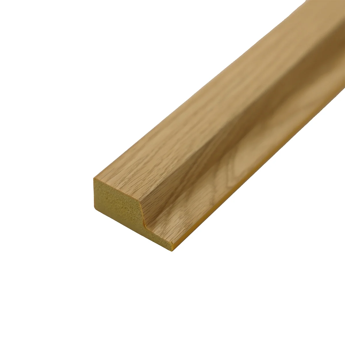 Slatwall Waterproof Oak Wooden Wall Panel Tongued End Cap 2400mm