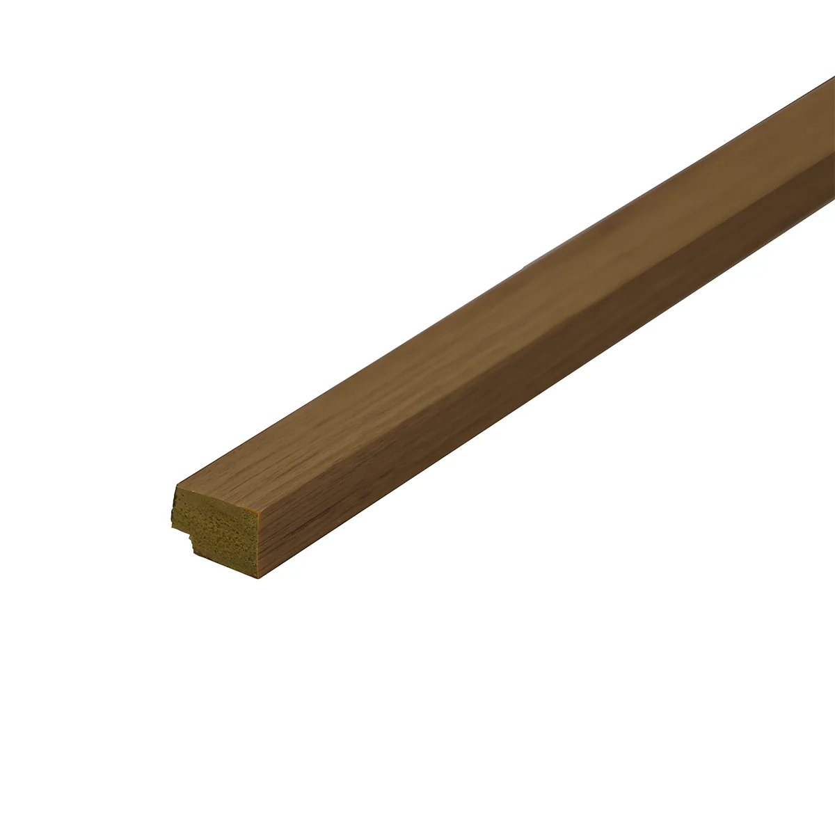 Slatwall Waterproof Walnut Wooden Wall Panel End Cap Grooved 2400mm