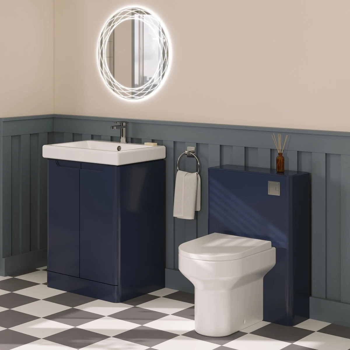 Soul Back to Wall Toilet Unit Matt Indigo 550mm