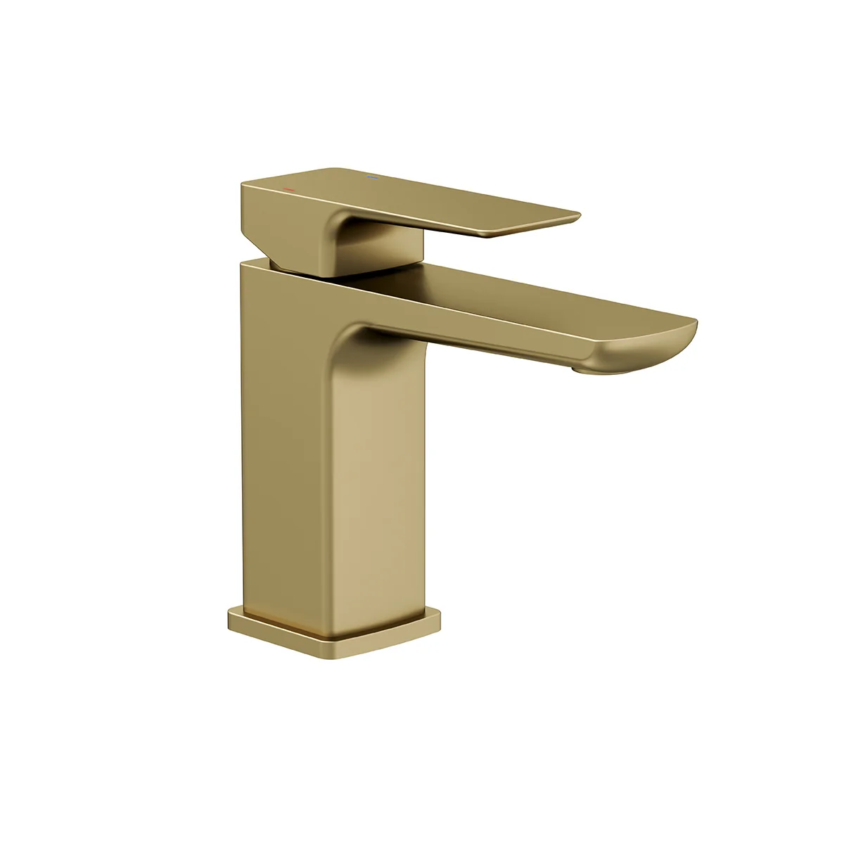 Strive Cold Start Basin Mixer Tap Brushed Brass with Click Waste
