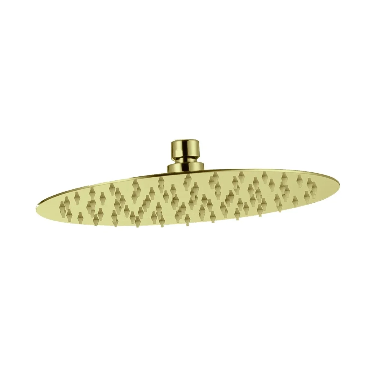Torrent Round Fixed Thin Shower Head 250mm Brushed Gold