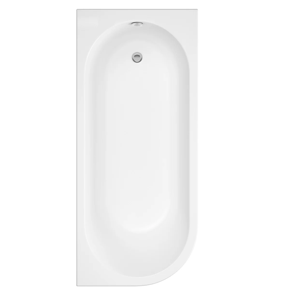 Trojancast J Shape Reinforced Bath 1500 x 750 with Panel Right Hand