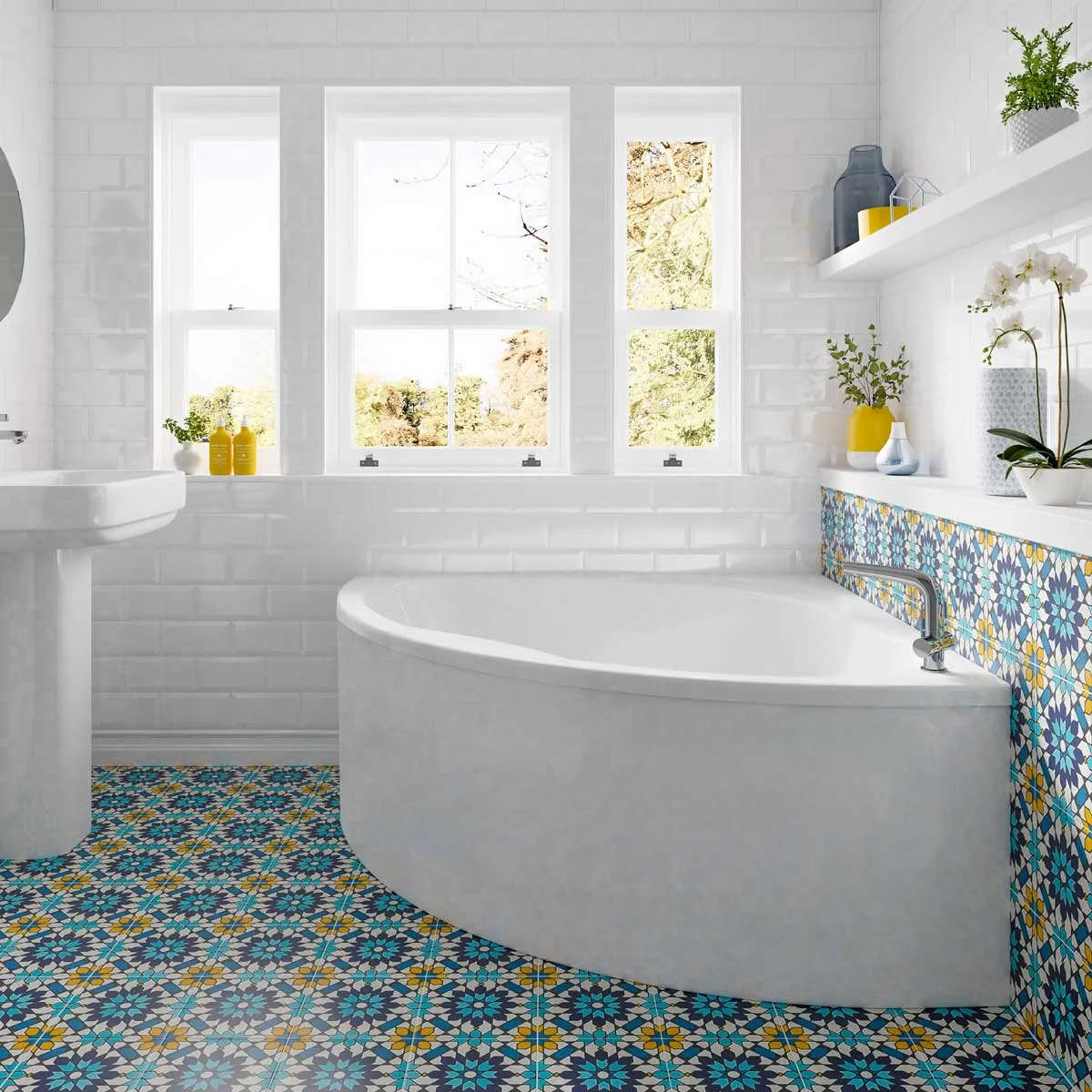 Trojancast Laguna Reinforced Corner Bath 1200 x 1200mm with Panel