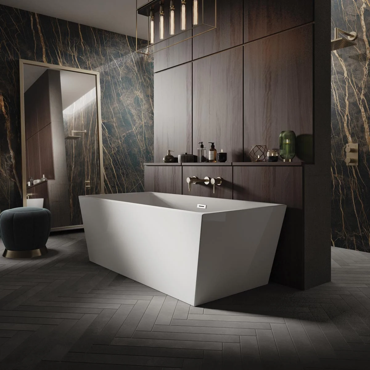 Trojan Marlborough Freestanding Double Ended Bath 1700 x 800 with Waste roomset