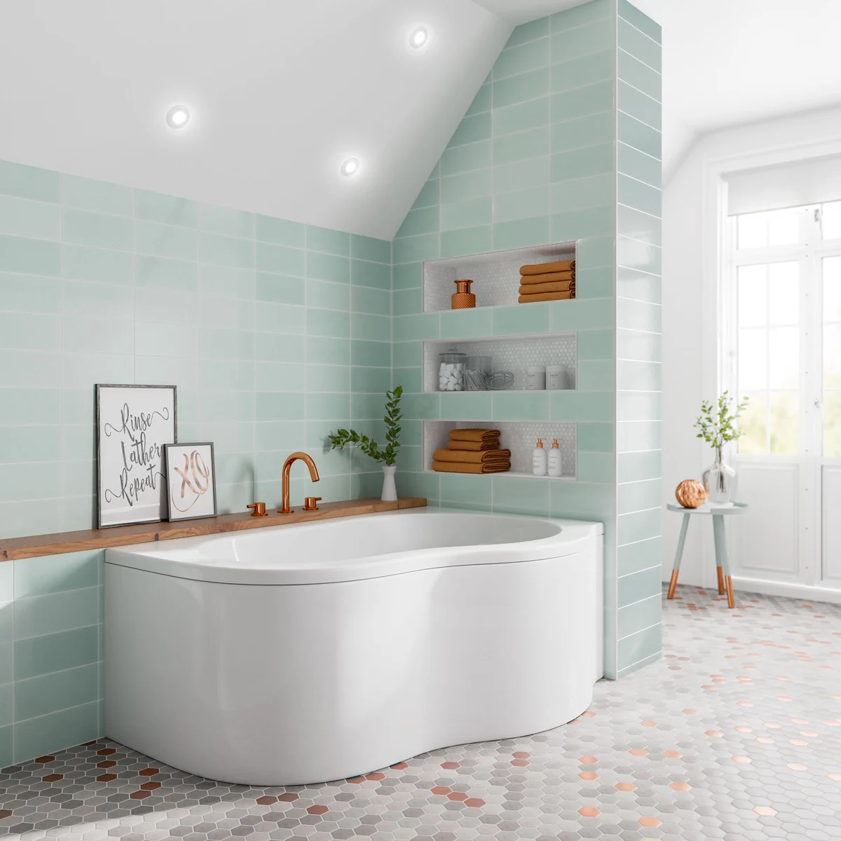 Trojancast Quebec Reinforced Corner Bath 1500 x 1000mm with Panel Right Hand