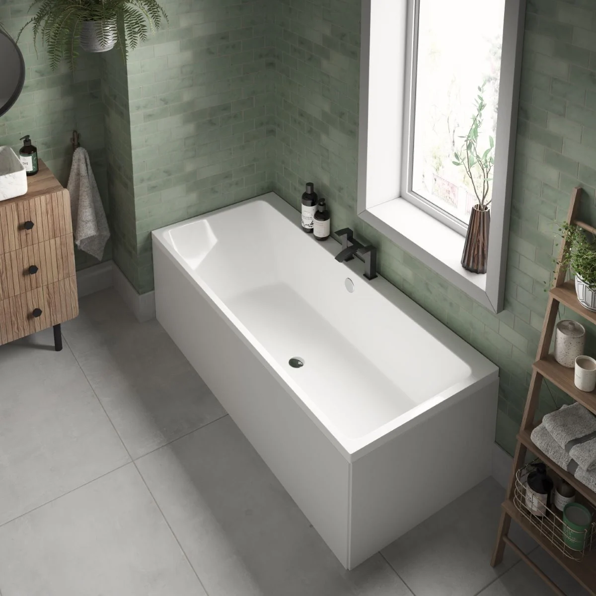 Trojancast Elite Edge Reinforced Double Ended Bath 1700 x 700mm