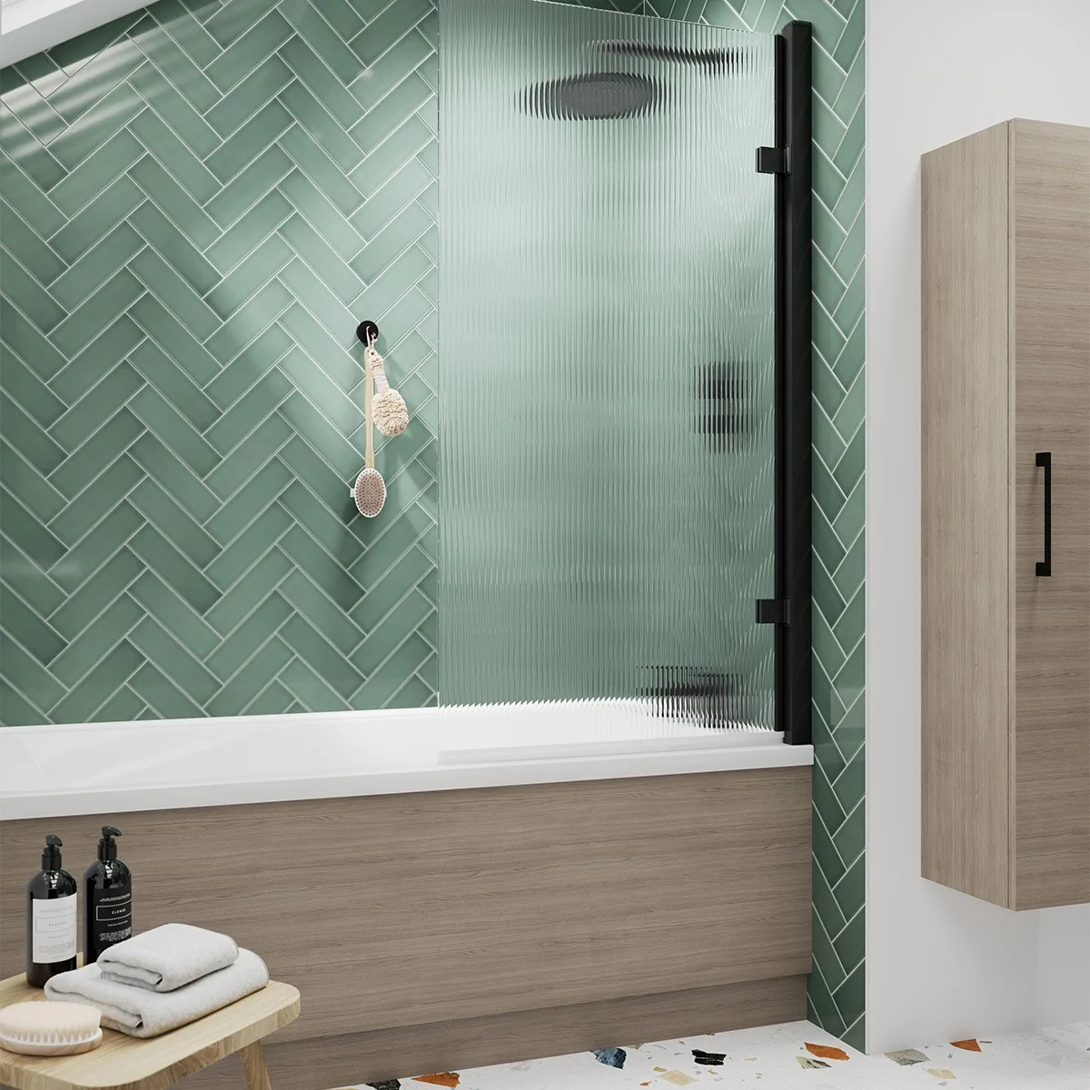 Arno 300mm Tall Bathroom Storage Unit - Solace Oak