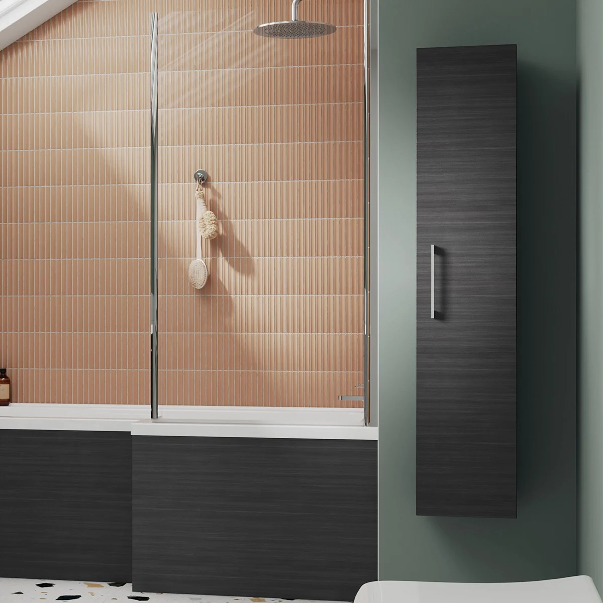 Arno 300mm Tall Bathroom Storage Unit - Anthracite