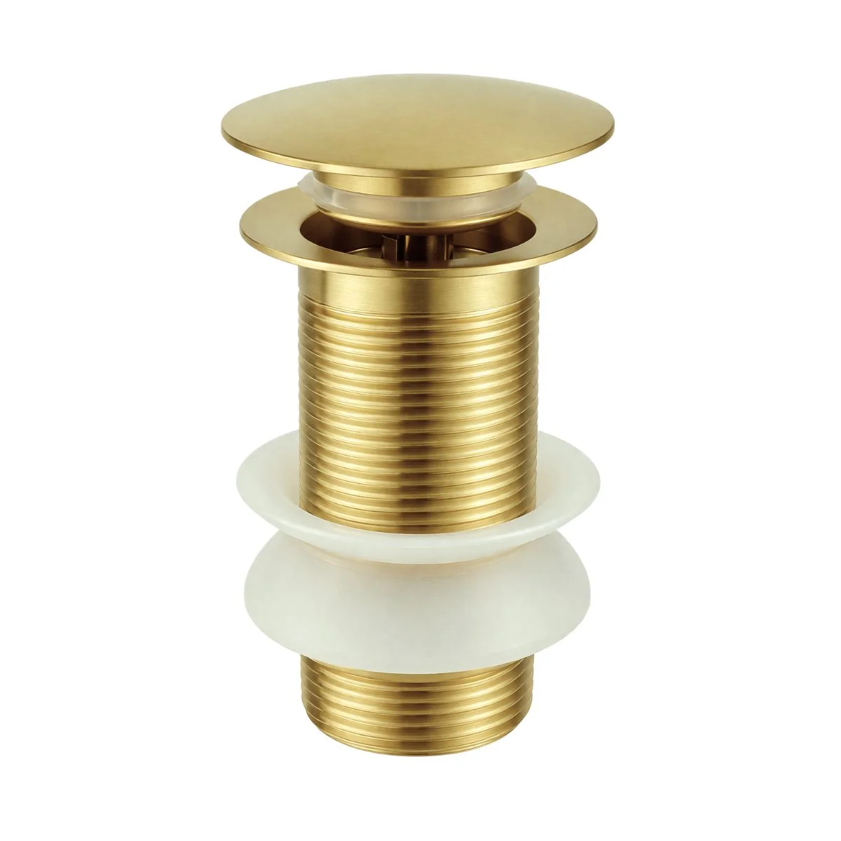 Domed Sprung Solid Basin Waste Brushed Brass