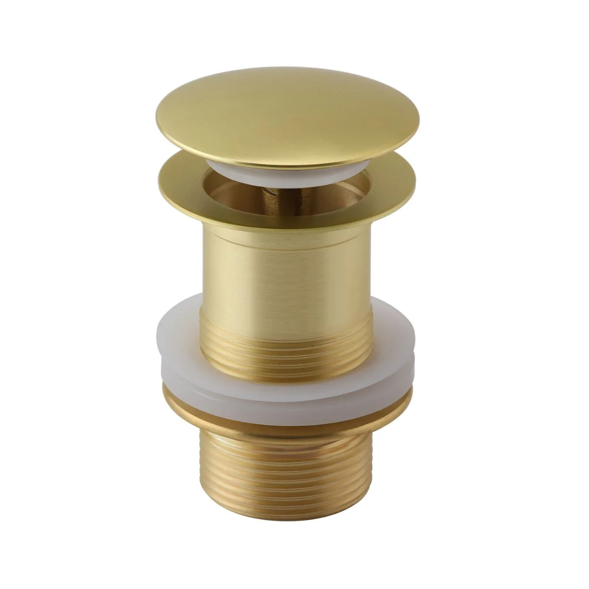 Domed Sprung Solid Basin Waste Brushed Gold