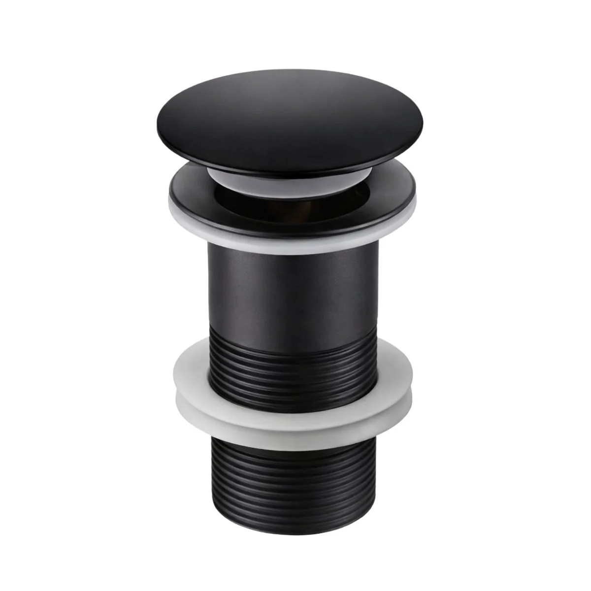 Domed Sprung Solid Basin Waste Matt Black