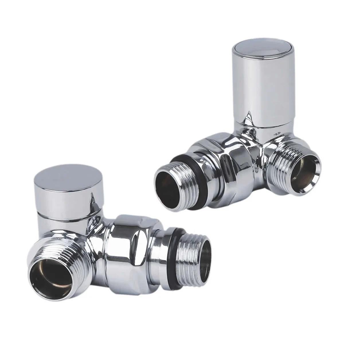 Warma Corner Radiator Valves Chrome